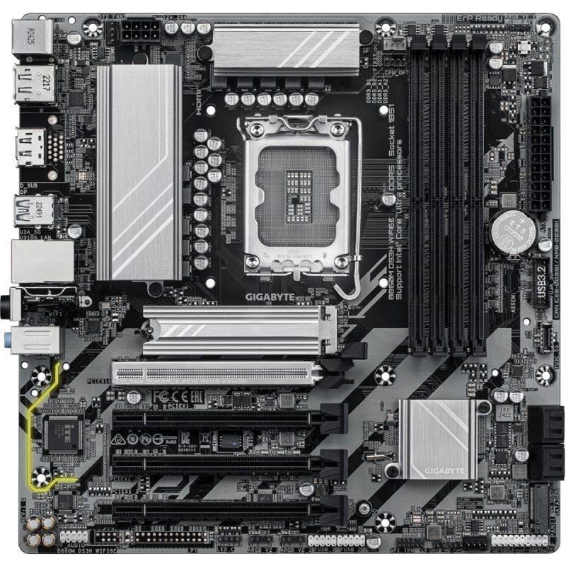 Placa-mãe Gigabyte B860M DS3H WIFI6E Socket 1851 / Micro ATX