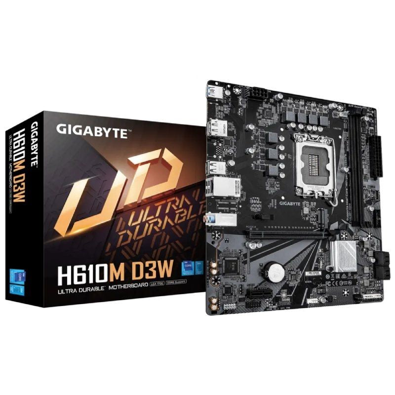 Placa-mãe Gigabyte H610M D3W Socket 1700 / DDR5 / PCIe 4.0 / Micro ATX