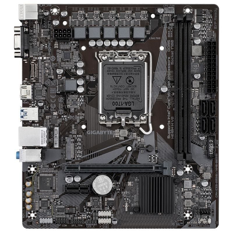 Placa-mãe Gigabyte H610M H V2 Socket 1700 / Micro ATX
