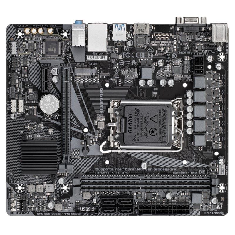 Placa-mãe Gigabyte H610M H V3 DDR4 Socket 1700 / Micro ATX