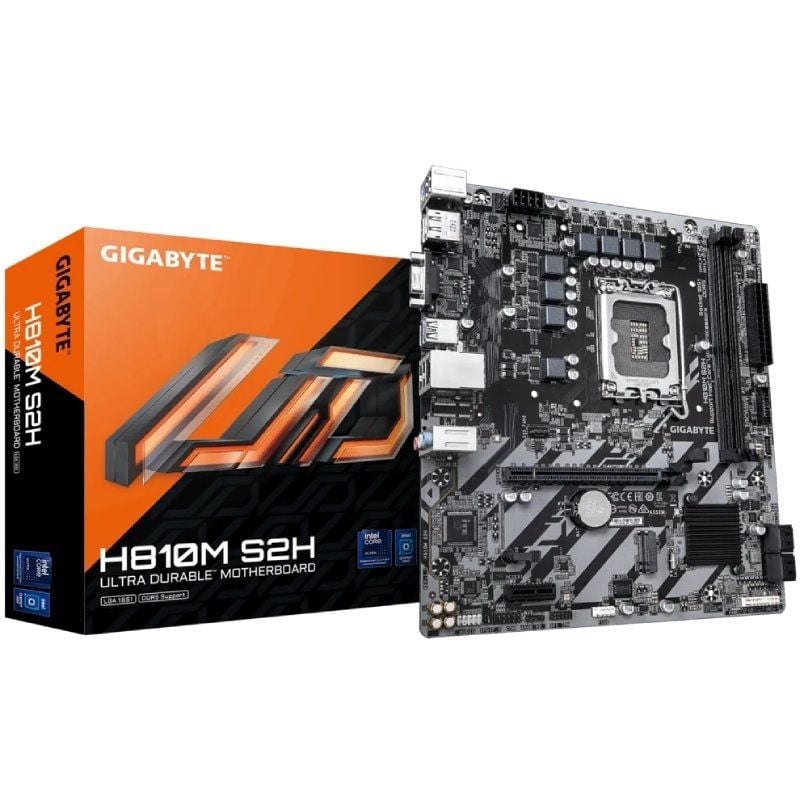 Placa-mãe Gigabyte H810M S2H Socket 1851 / DDR5 / PCIe 4.0 / Micro ATX