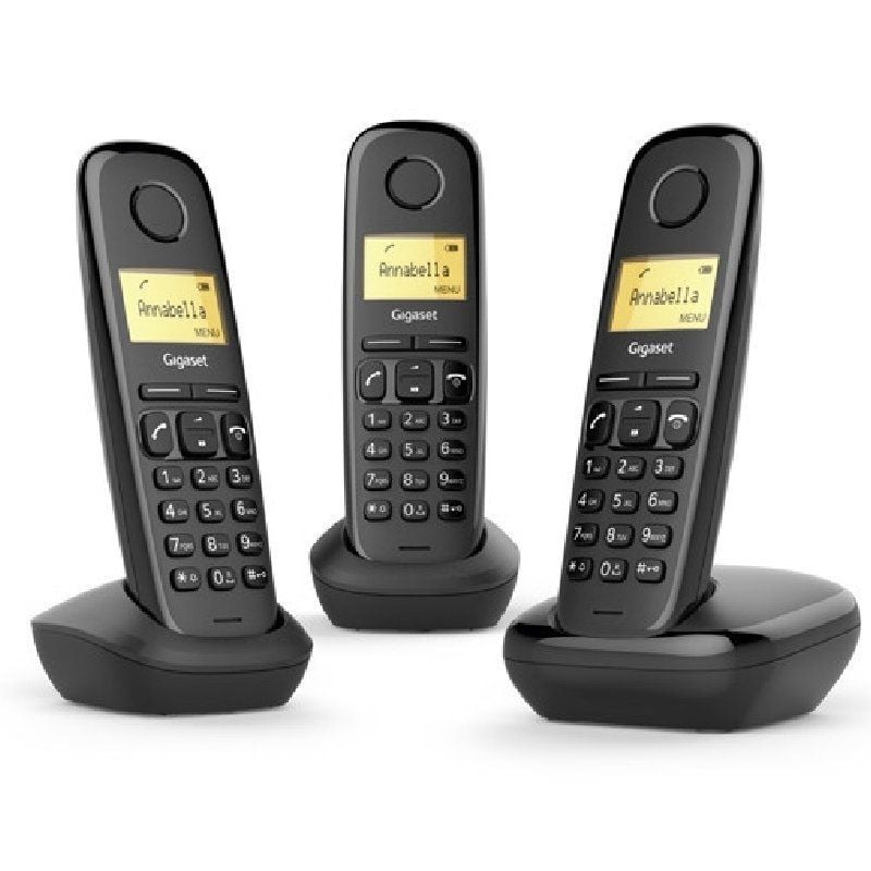 Telefone sem Fios Gigaset A170 TRIO Pack / Preto