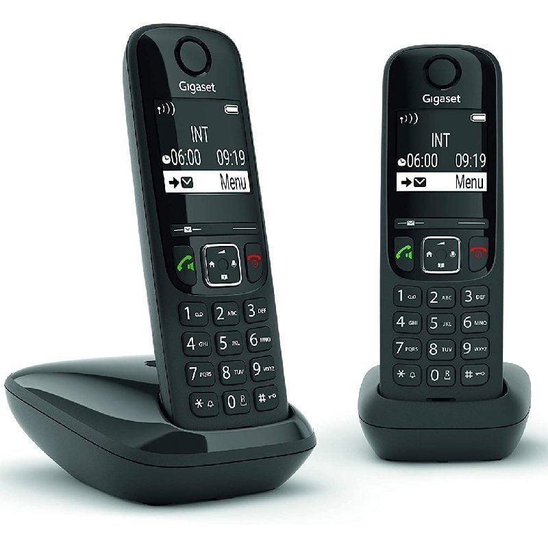 Telefone sem Fios Gigaset AS690 / DUO Pack / Preto