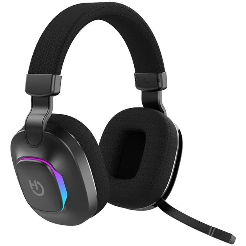 Auriculares para Jogos sem Fios Hiditec Vortex ARGB com Microfone / Jack 3.5 / Bluetooth / Preto