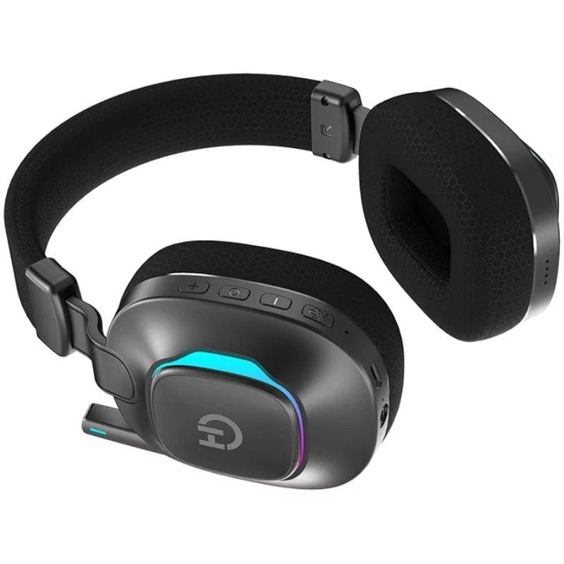 Auriculares para Jogos sem Fios Hiditec Vortex ARGB com Microfone / Jack 3.5 / Bluetooth / Preto