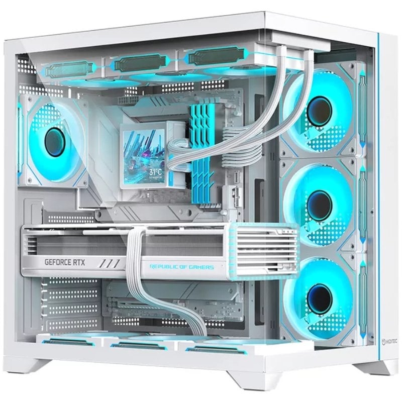 Gabinete para Jogos Semitorre Hiditec H3 Pro / / Branco