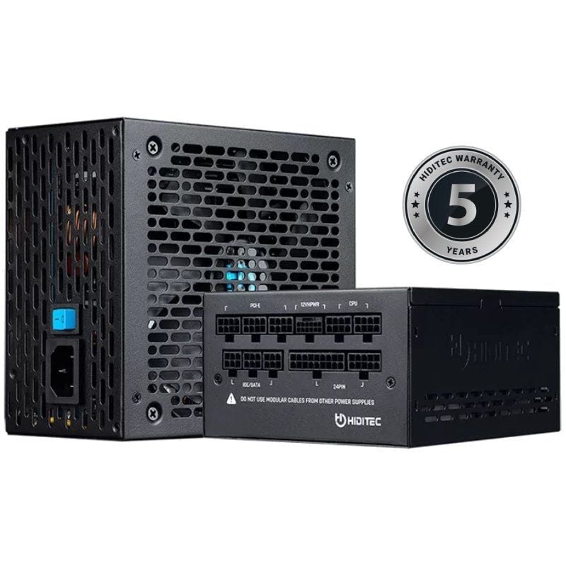 Fonte de Alimentação Hiditec GDX850 V2 / 850W / Ventilador de 14cm / ATX 3.0 / PCIe 5.0 / 80 Plus G…
