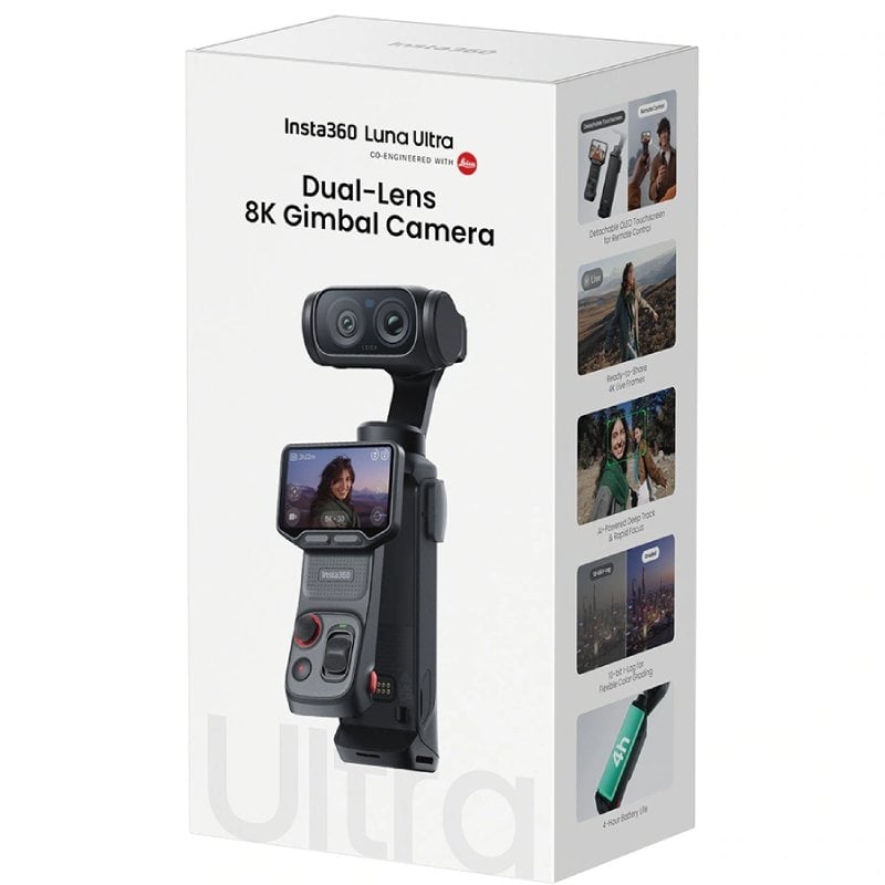 Câmara Digital Desportiva Insta360 Luna Pro / 8K / Ângulo de Visão de 360º / Preta