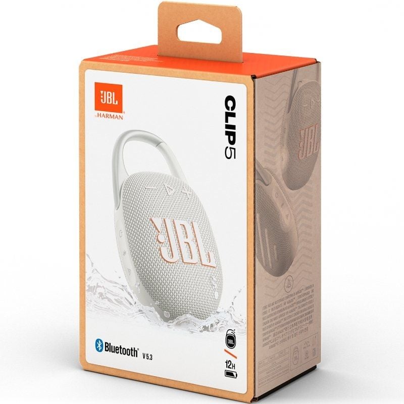 Altifalante Bluetooth JBL Clip 5 / 7W / 1.0 / Branco