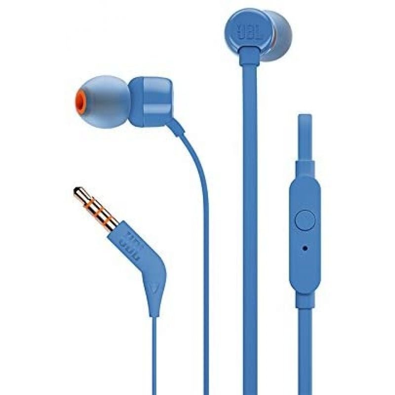Auscultadores Intra-auriculares JBL Tune 110 / com Microfone / Jack 3.5 / Azul