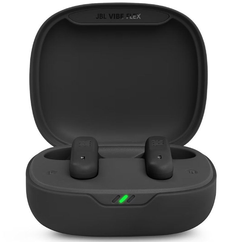 Auscultadores JBL Vibe Flex Bluetooth com Estojo de Carregamento / 8h de Autonomia / Preto