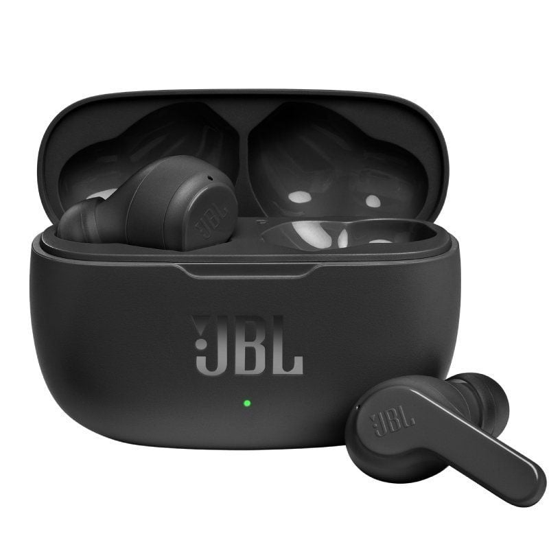 Auscultadores Bluetooth JBL Wave 200TWS com Estojo de Carregamento / 5h de Autonomia / Preto