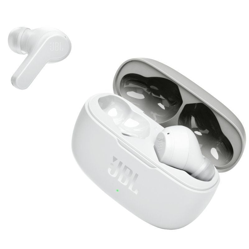 Auscultadores Bluetooth JBL Wave 200TWS com Estojo de Carregamento / 5h de Autonomia / Branco