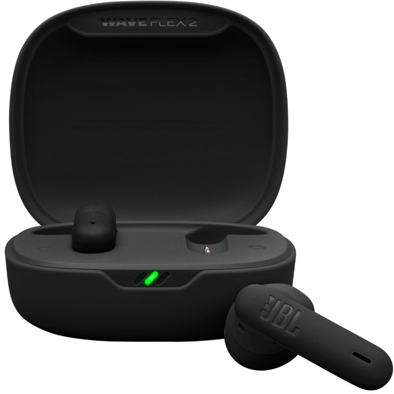 Auscultadores JBL Wave Flex Bluetooth com Estojo de Carregamento / 10h de Autonomia / Preto