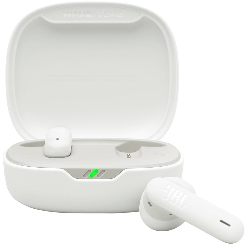 Auscultadores JBL Wave Flex 2 Bluetooth com Estojo de Carregamento / 10h de Autonomia / Branco