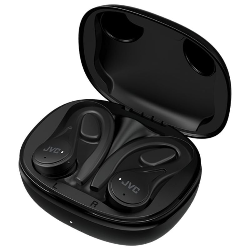 Auricular Bluetooth JVC Ha-ec25t com Estojo de Carregamento / 7,5h de Duração da Bateria / Preto