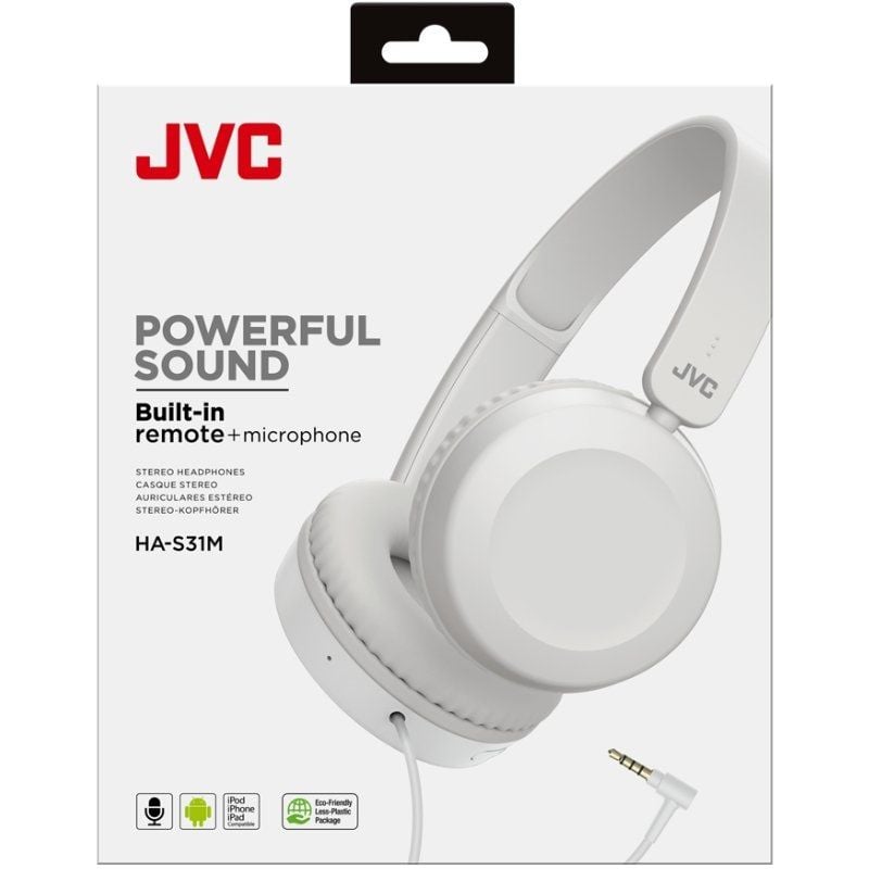JVC Ha-s31m Auscultadores / com Microfone / Jack 3.5 / Branco