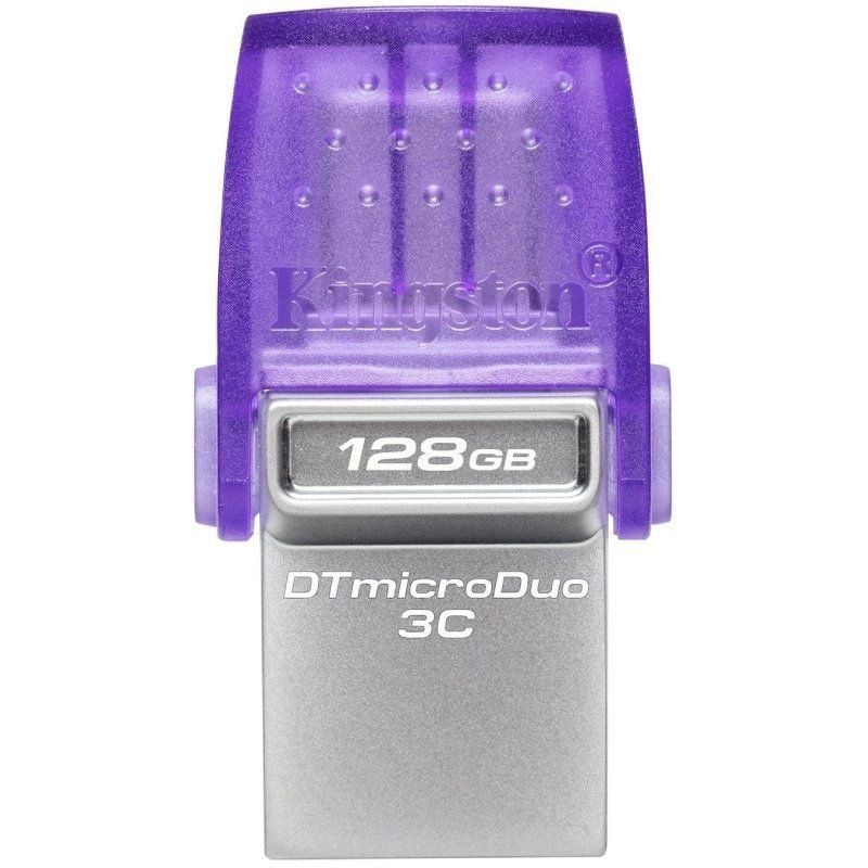 Unidade Flash Kingston Datatraveler Microduo 3C USB 3.2 128GB USB 3.2