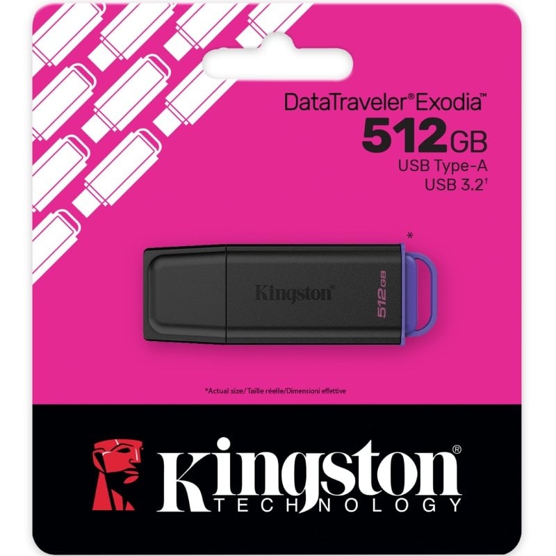 Pen USB Kingston Datatraveler Exodia Gen2 de 512 GB com USB 3.2