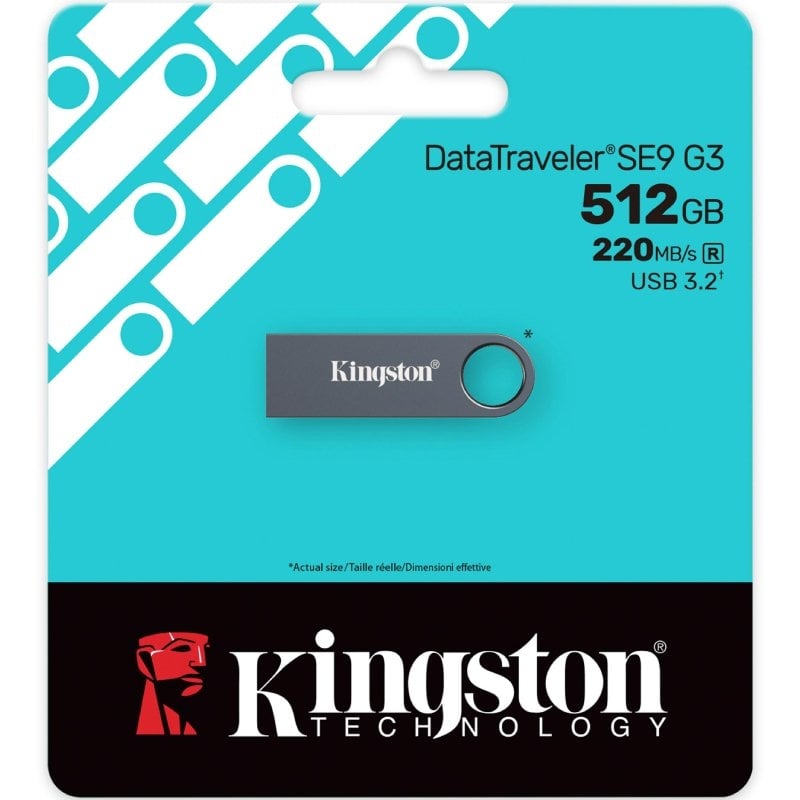 Unidade Flash USB 3.2 Kingston Datatraveler SE9 G3 512GB USB 3.2