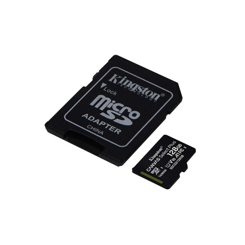 Cartão de Memória Kingston CANVAS Select Plus 128GB Microsd XC com Adaptador / Classe 10 / 100mbs