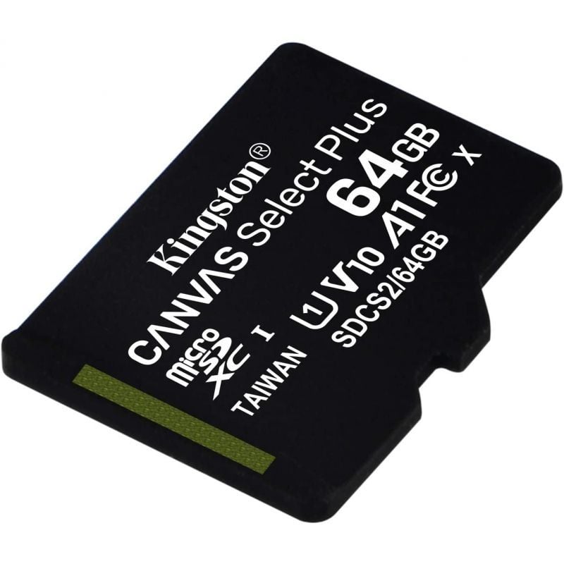 Cartão de Memória Kingston CANVAS Select Plus 64GB Microsd XC / Classe 10 / 100mbs