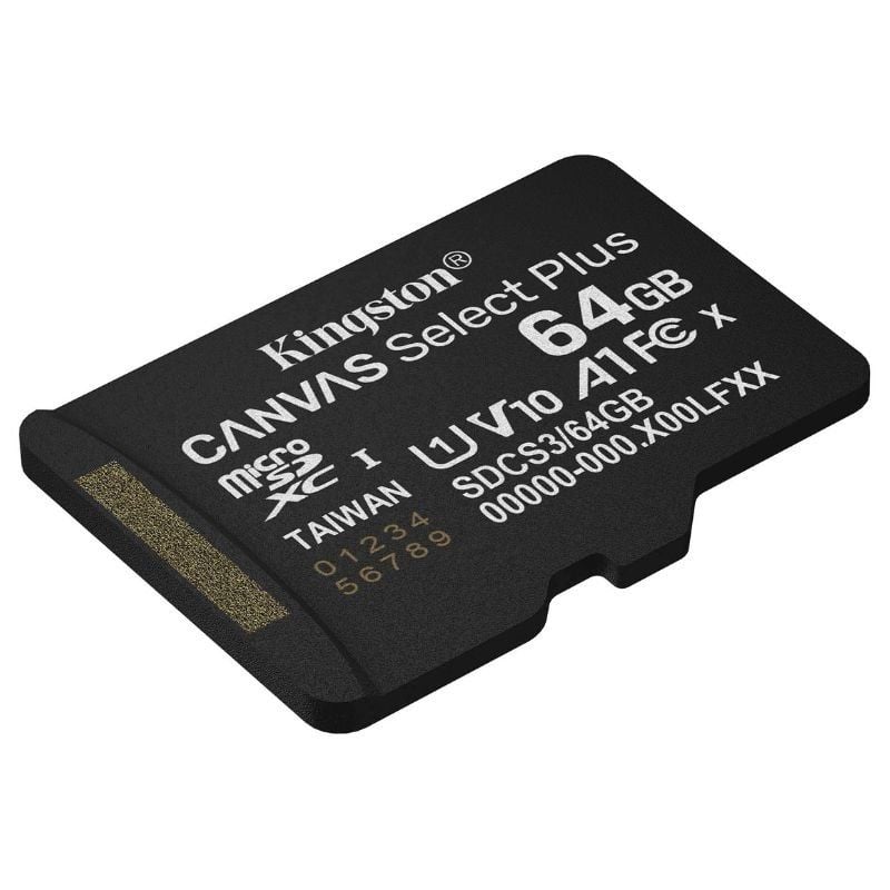 Cartão de Memória Kingston CANVAS Select Plus 64GB Microsd XC / Classe 10 / 100mbs