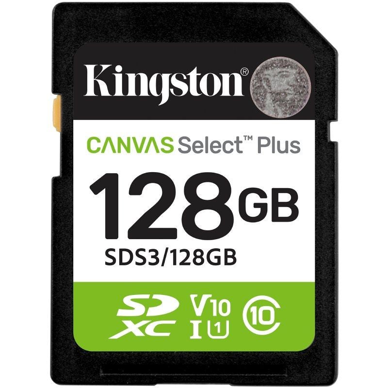 Cartão de Memória Kingston CANVAS Select Plus 128GB SD XC / Classe 10 / 150mbs