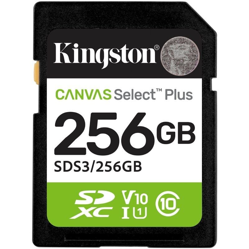 Cartão de Memória Kingston CANVAS Select Plus 256GB SD XC / Classe 10 / 150mbs
