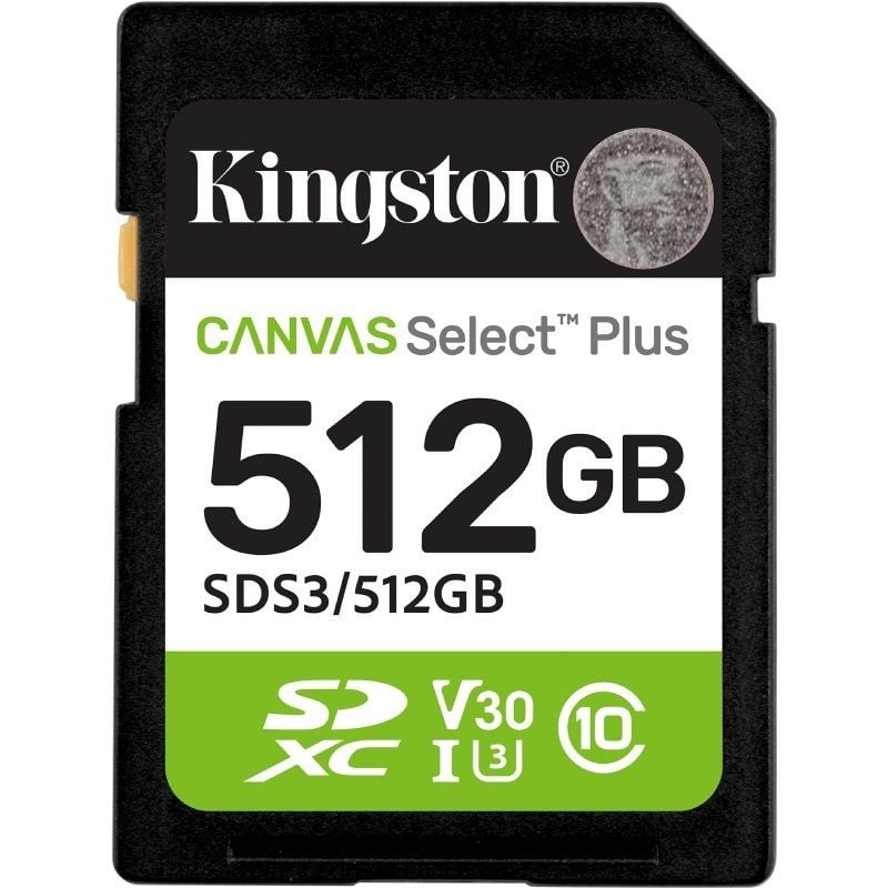 Cartão de Memória Kingston CANVAS Select Plus 512GB SD XC / Classe 10 / 150mbs