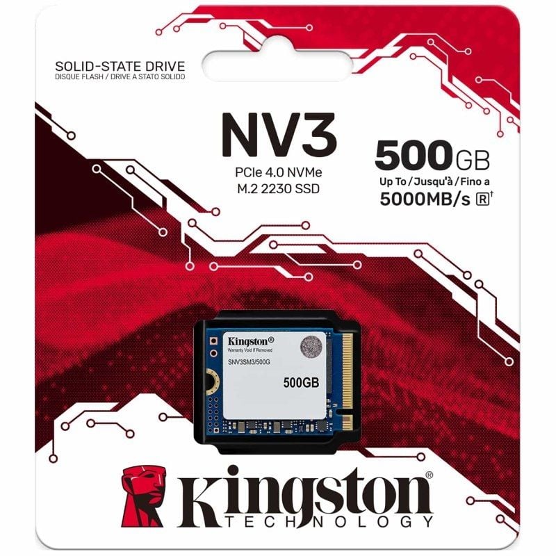 Disco SSD Kingston NV3 de 500 GB / M.2 2230 PCIe Gen4