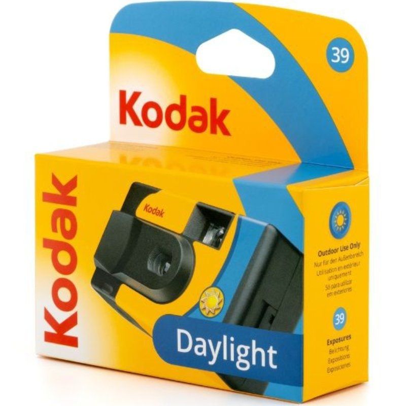 Máquina Fotográfica Descartável Kodak Daylight 39 / 39 Exposições / Amarelo e Azul