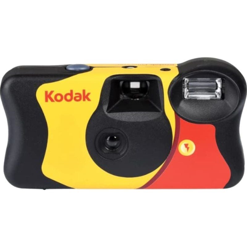 Máquina Fotográfica Descartável Kodak Funsaver 27 / 27 Exposições / Amarelo e Vermelho