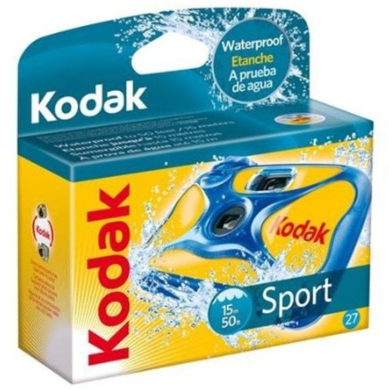 Máquina Fotográfica Descartável Kodak Ultra Sport / 27 Exposições / Azul e Amarelo