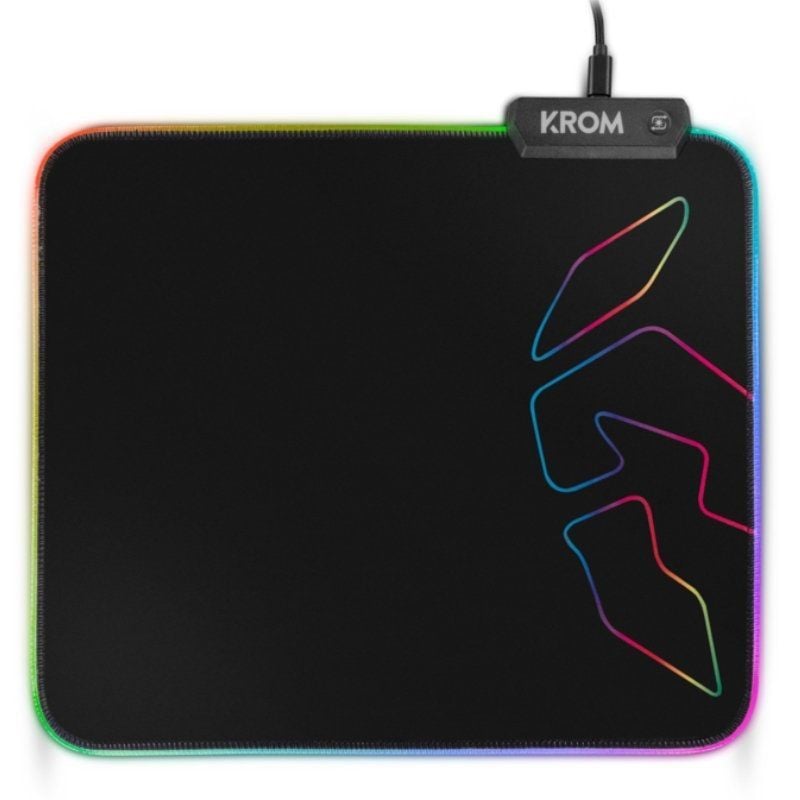 Tapete de Rato Krom Knout RGB com Iluminação LED / 320 X 270 X 3 Mm