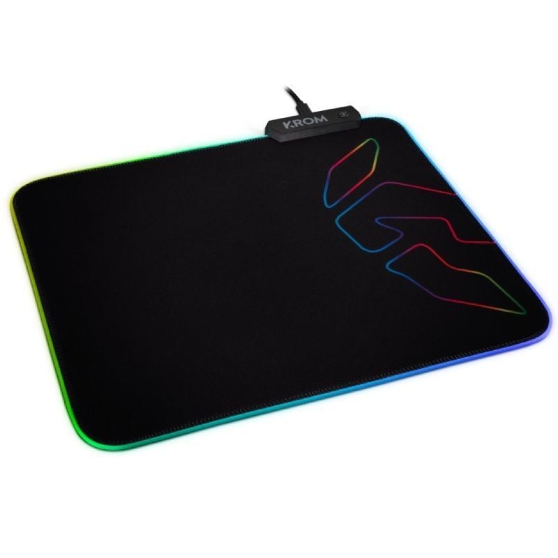 Tapete de Rato Krom Knout RGB com Iluminação LED / 320 X 270 X 3 Mm
