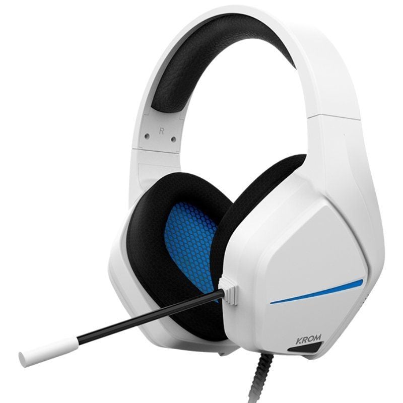 Krom Kopa Move Gaming Headset com Microfone / 3.5 Jack / Branco