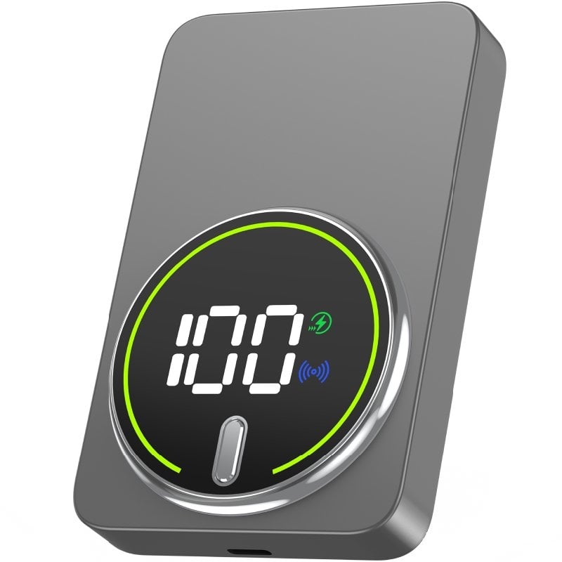 Powerbank 10000mah Leotec LEPOWW20W10G / 20W / sem Fios / Cinzento / Inclui Cabo USB Tipo C