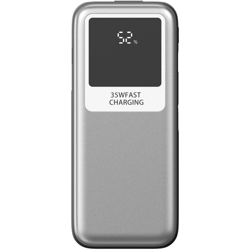 Powerbank 10000mah Leotec LEPOW35W10S / 35W / Prata e Cinzento / Inclui Cabo USB Tipo C e Cabo Ligh…