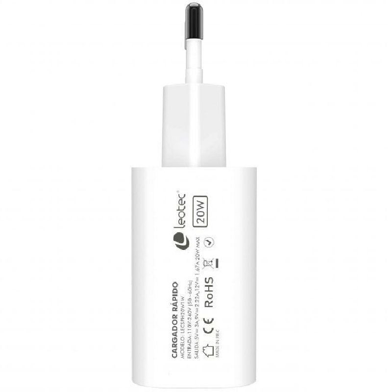 Carregador de Parede Leotec LECSPH20W1W / 1xusb Type-c / 20W