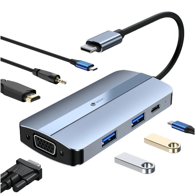 Base de Ligação USB Tipo C Leotec LEDS04 / 2xusb / 1xusb Tipo C / 1xusb Tipo C PD / 1xhdmi 4K / 1xv…