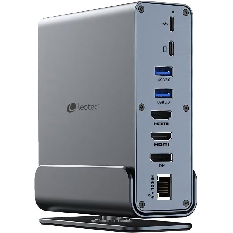 Base de Ligação USB Tipo C Leotec LEDS06 / 5xusb / 2xusb Tipo C / 1xusb Tipo C PD / 1xdisplayport /…