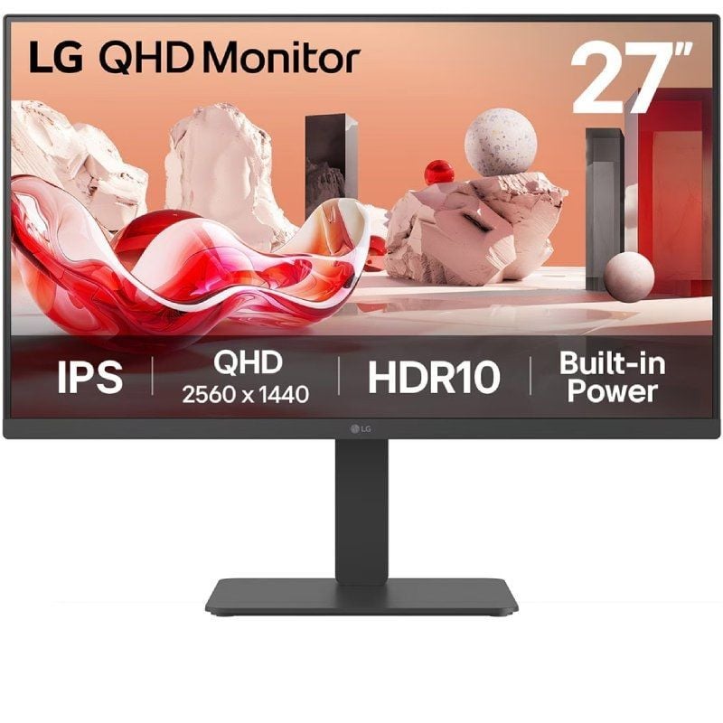 Monitor Profissional LG 27ba45qb-b 27" / QHD / Multimédia / Ajustável em Altura / Preto