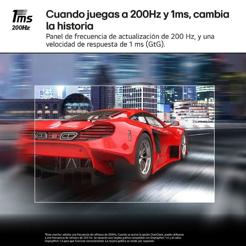 Monitor para Jogos LG Ultragear 27gs75q-b 27" / QHD / 1ms / 200hz / IPS / Ajustável em Altura / Pre…