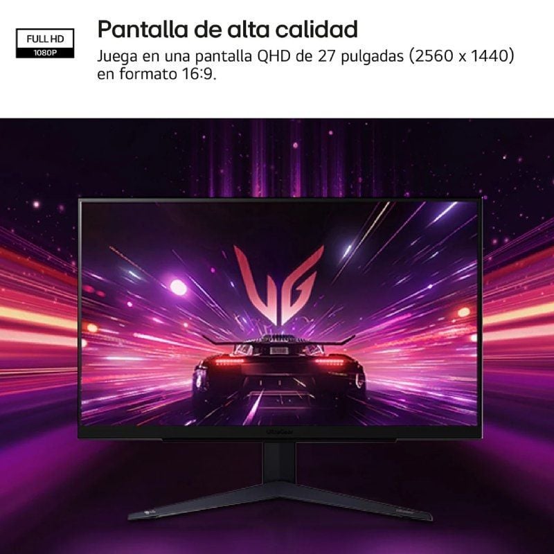 Monitor para Jogos LG Ultragear 27gs75q-b 27" / QHD / 1ms / 200hz / IPS / Ajustável em Altura / Pre…