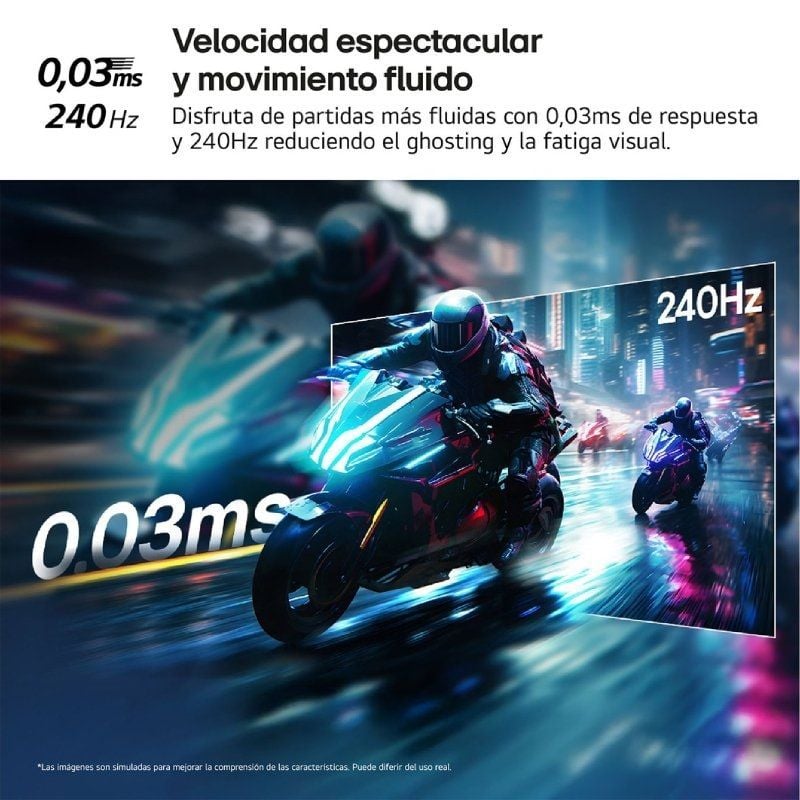 LG Ultragear 27gx704a-b 27" / QHD / 0,03ms / 240hz / OLED / Altura Ajustável / Preto / Monitor para…