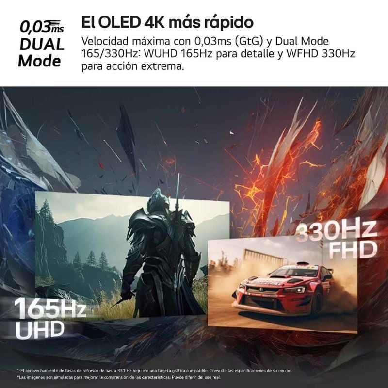 LG Ultragear 32gx850a-b 32" / 4K / 0.03ms / 330hz / OLED / Altura Ajustável / Preto / Monitor Ultra…