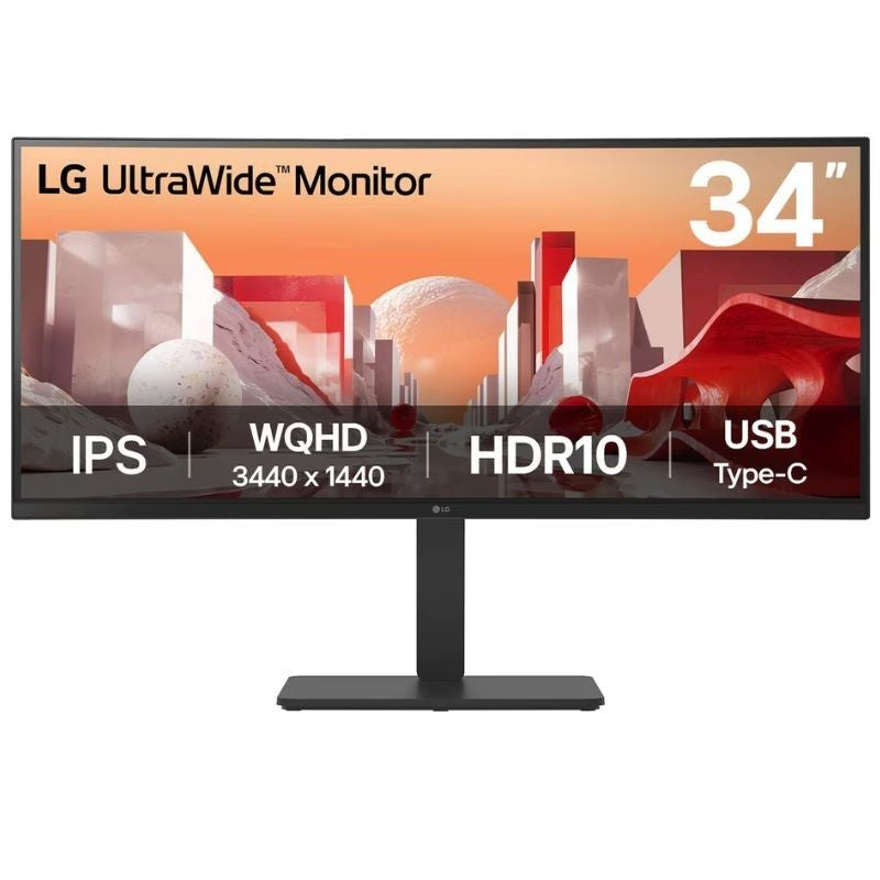 LG Ultrawide 34ba75qe-b 34" / WQHD / Multimédia / Ajustável em Altura / Monitor Profissional / Preto