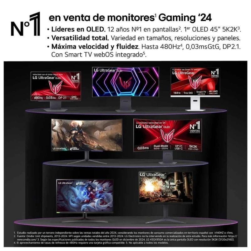 LG Ultragear 34gx90sa-w 34" / WQHD / Multimédia / 0,03ms / 240hz / OLED / Ajustável em Altura / Sma…