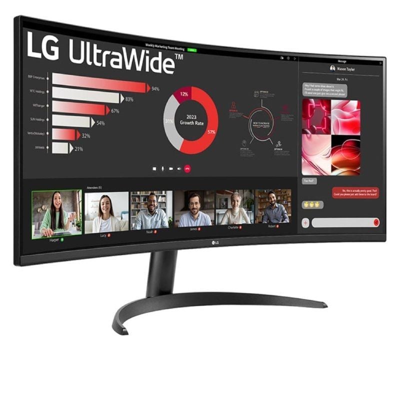 LG 34wr50qk-b 34" / WQHD / Preto Monitor Profissional Ultra Largo Curvo 34wr50qk-b 34" / WQHD / Pre…